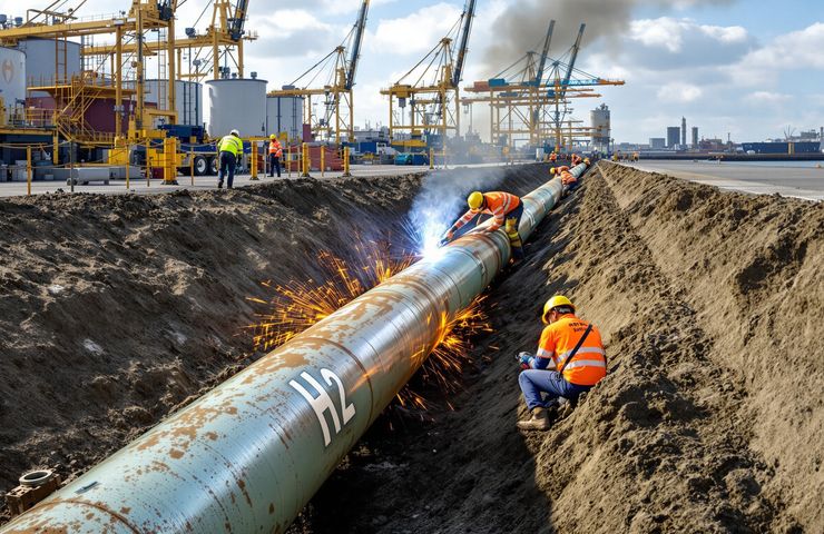 Hydrogen logistics milestone: 32 km Rotterdam pipeline closes the gap in Netherlands’ national H₂ network