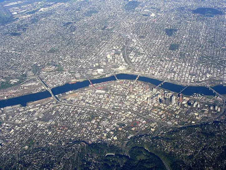 Aerial view of Portland - Clean Energy Projects Aerial view of Portland - Clean Energy Projects